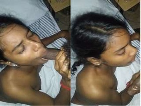 Exclusive video of pretty girl giving a blowjob to her lover