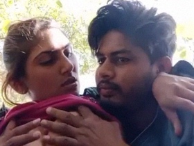 Romantic outdoor sex video of dehati lovers enjoying foreplay and boob pressing