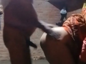 Desi auntie doggy style fucks with a cradle