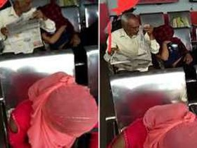 Pervert touches Indian-desi-x teen's XXX boobs while she sleeps