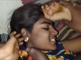 Tamil babe gives a blowjob in the dark