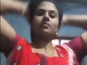 Desi babe with big boobs gets naked in solo video