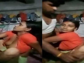 Busty village babe enjoys doggy style with her husband