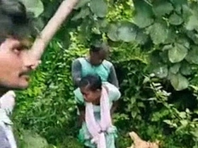 Desi girl gets gangbanged in the forest by horny men