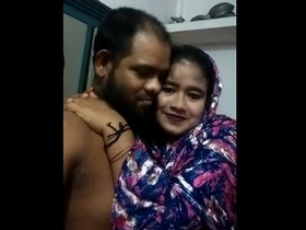 Desi bhabi kisses her old dad in low light conditions