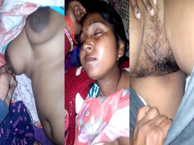Indian bhabhi's nude MMS clip with boob show and village setting