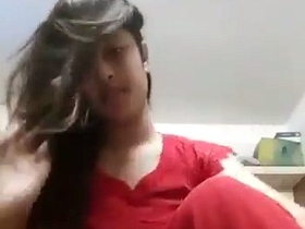 Indian college student flaunts her nude body in solo video