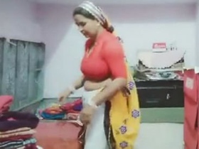 Sadaf aunty's workout in a sexy dress