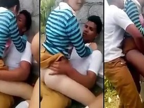 Horny college students have a wild outdoor group sex session