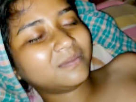Indian babe gets filled with cum in a wild creampie session