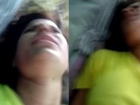 Girl in pain takes full cock