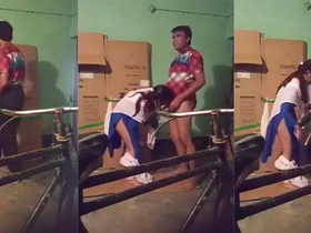 Desi college girl gives her professor a blowjob in a rural setting