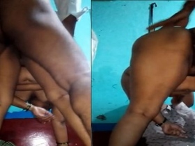 Desi village aunty gets her pussy pounded by two guys