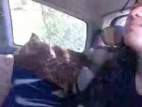 Arab couple shares passionate sex in a car