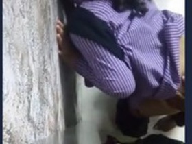 Desi college student gets doggy style fucking on camera