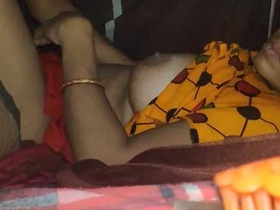 Matured village aunty gets down and dirty with her young village boy