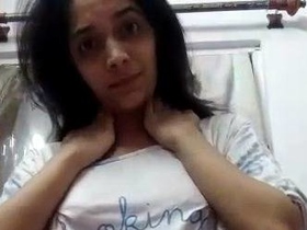 Big-boobed Indian babe teases in nude selfie video