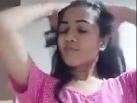 Indian girl in the bathroom gets naked and shows off