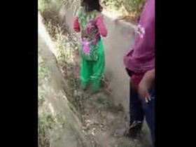 Randy couple indulges in outdoor sex in desi village