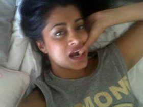 Indian woman takes a deep throat and facial in a POV video