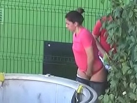 Outdoor sex with a surprise twist