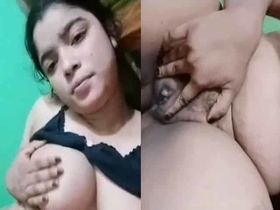 Bangladeshi babe with big boobs flaunts her body parts and gets fucked