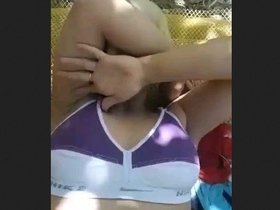 Outdoor sex with a shy girl who screams in pleasure