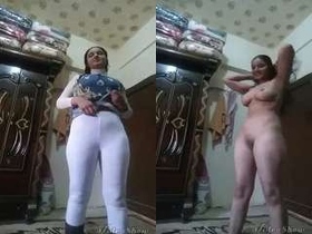 College girl gets naughty and shows off her body