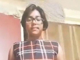 A bengali girl with a curvy body poses nude in solo video