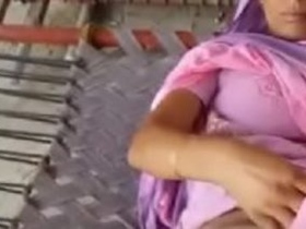 Desi village aunty gets her pussy fingered and moans loudly