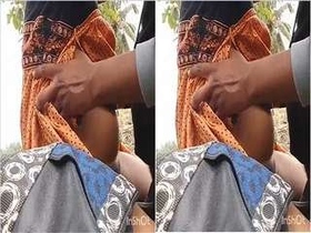 College girl gets naughty with her lover in a public place