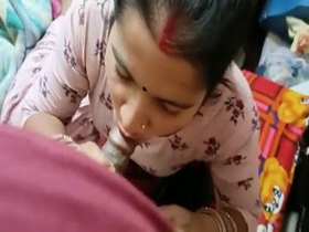 Indian housewife gets naughty on camera with cock sucking