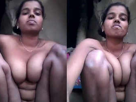 Country girl gets naked for her lover in a small village