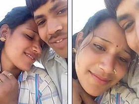 Indian couple enjoys outdoor boob-kissing and breast play