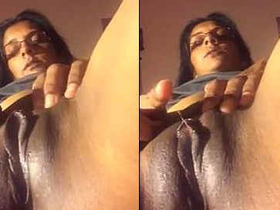 Naughty auntie masturbates with loud moans