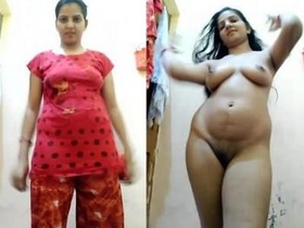 Desi bhabhi's naked bath in the tub