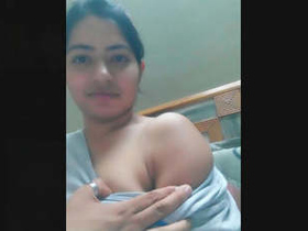 Indian babe gives a sloppy blowjob in part 2 of the video