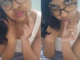 Desi amateur girl indulges in solo play with selfie camera