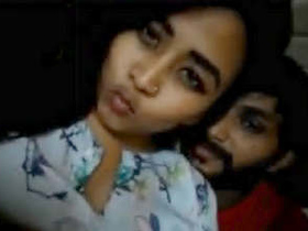 Horny Indian babe gives cousin a titjob and gets fucked hard