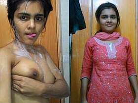 Desi babes get naughty in the shower on cam