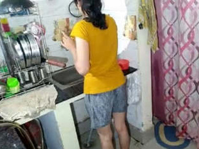 Desi babe Savitha gets pounded in the kitchen by her lover