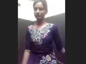 Teen girl strips naked in front of the camera