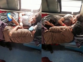 Desi couple's steamy train romance in a village setting