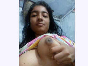 Aporna Singha from Nurpur village is hesitant in this video