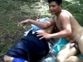Desi x workers get wild in the outdoors
