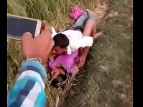 Caught cheating husband in the act outdoors