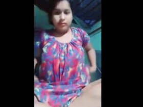 Bengali wife strips naked and fingers herself hard