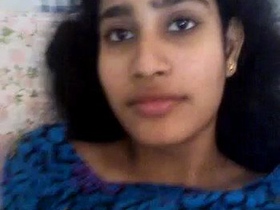 Smiling girlfriend enjoys a sensual breast and vagina licking experience
