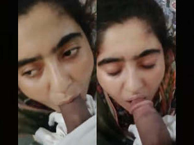 Pathan babe shows off her skills in a hot blowjob video