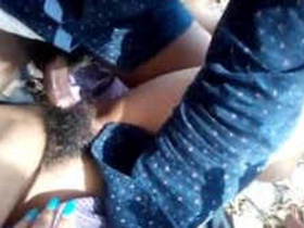 Desi couple enjoys outdoor sex in a village
